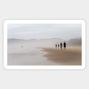 Figures in the Beach Fog Sticker